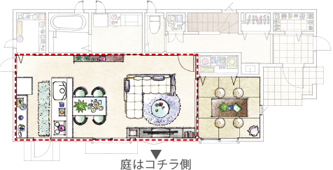 縦長タイプ間取り図
