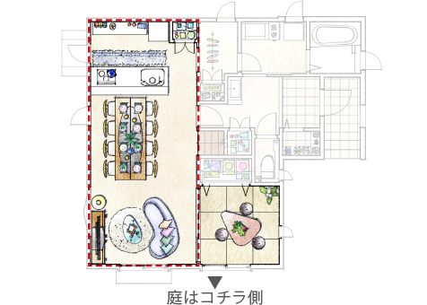 縦長タイプ間取り図