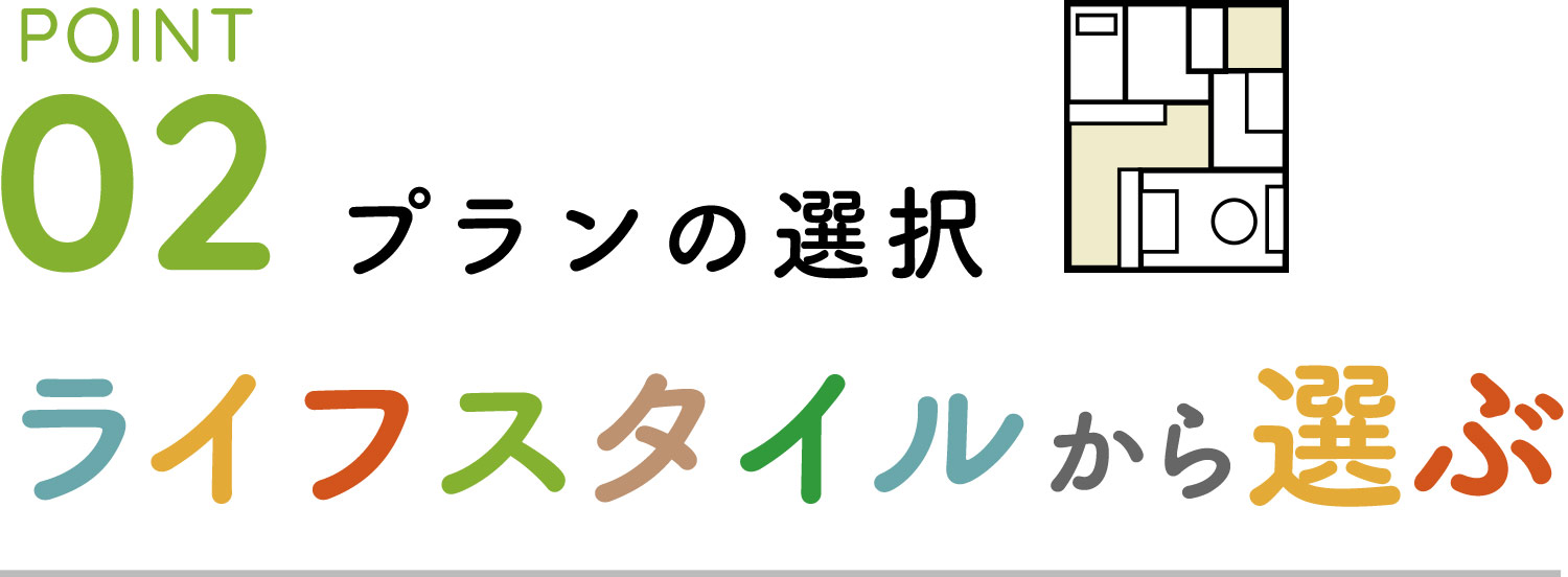 POINT02 プランの選択 ライフスタイルから選ぶ