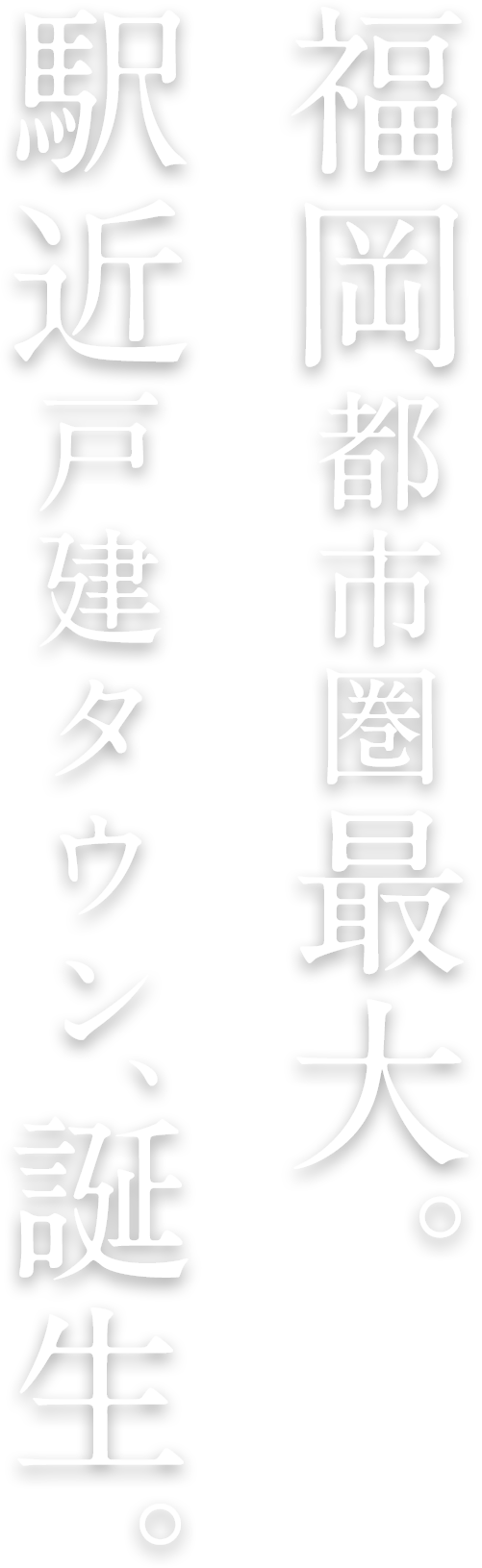 福岡都市圏最大。駅近戸建てタウン誕生。