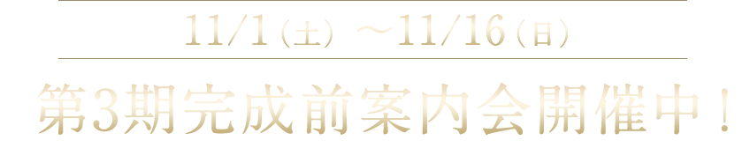 第3期完成前案内会開催中！
