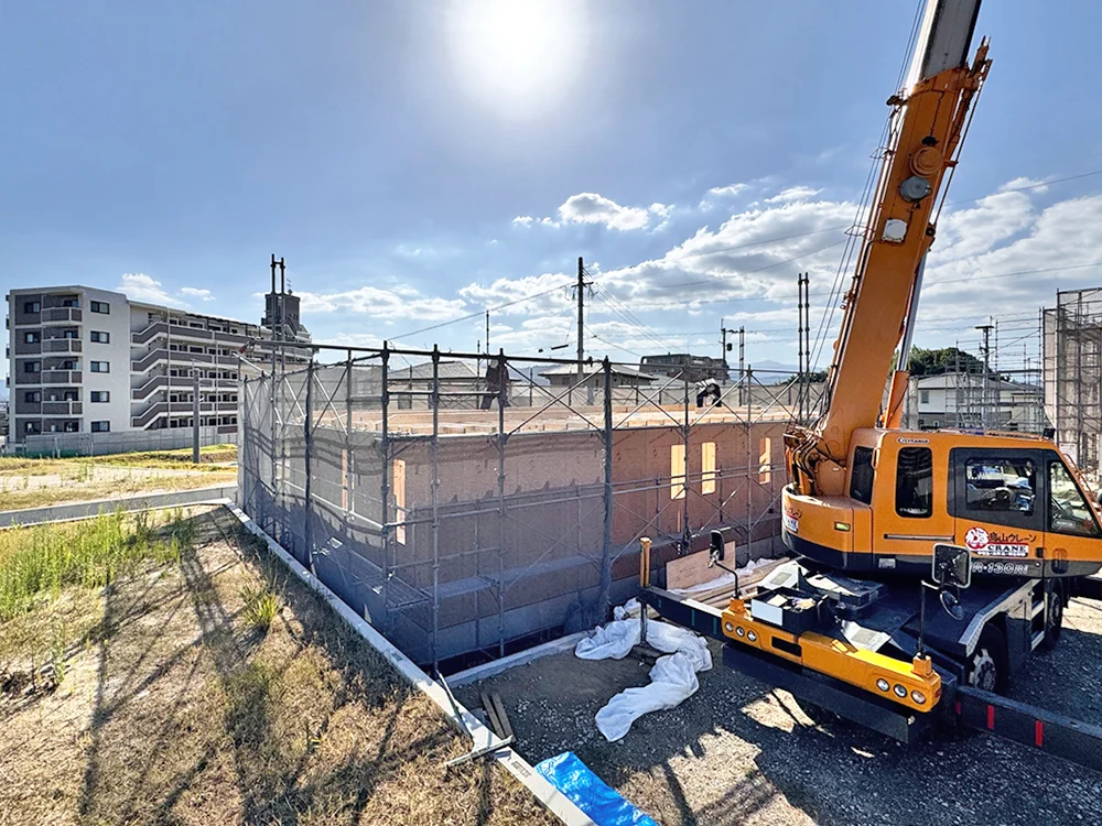 建方工事／上棟の様子