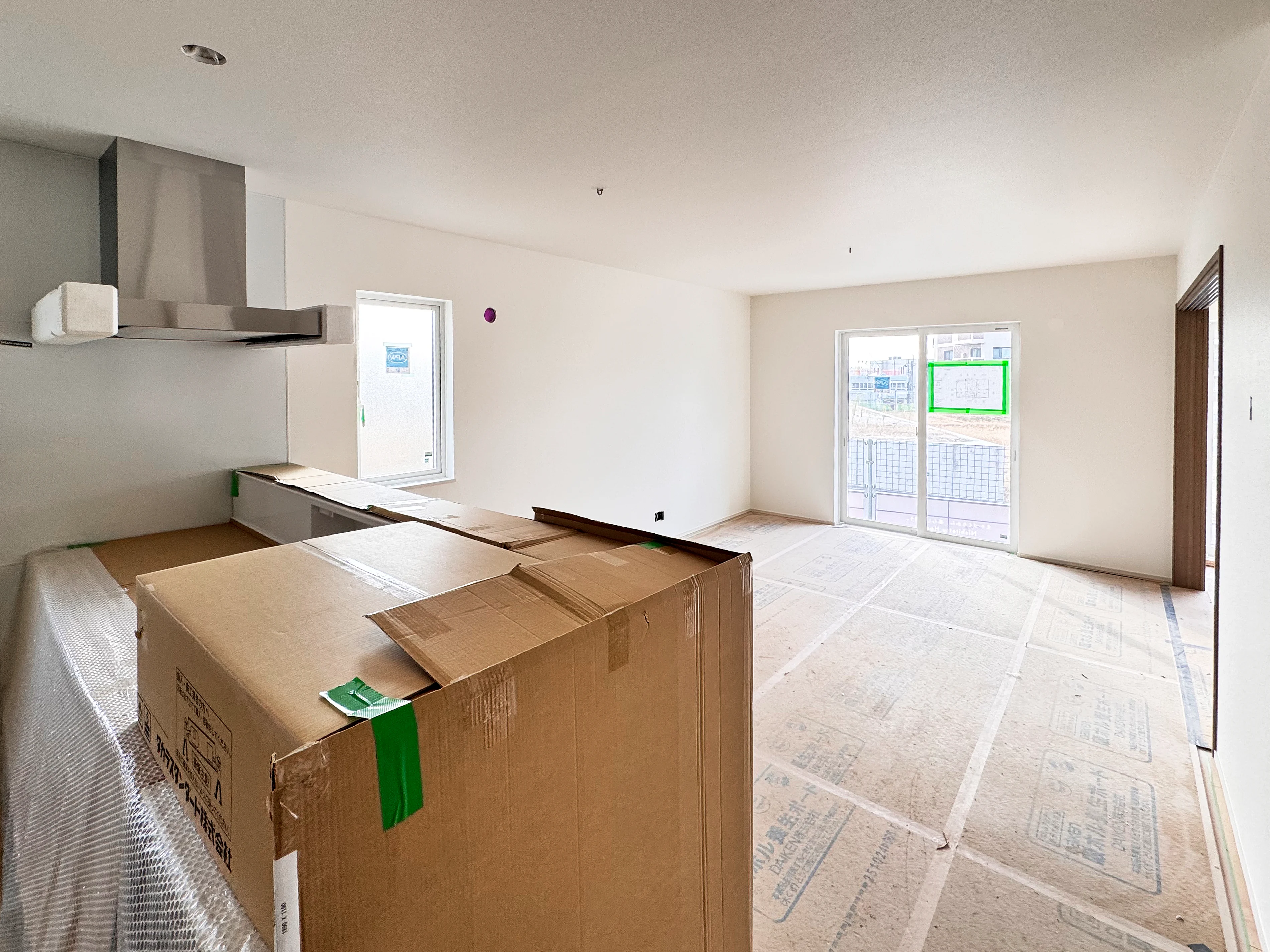 内部クロス工事の様子