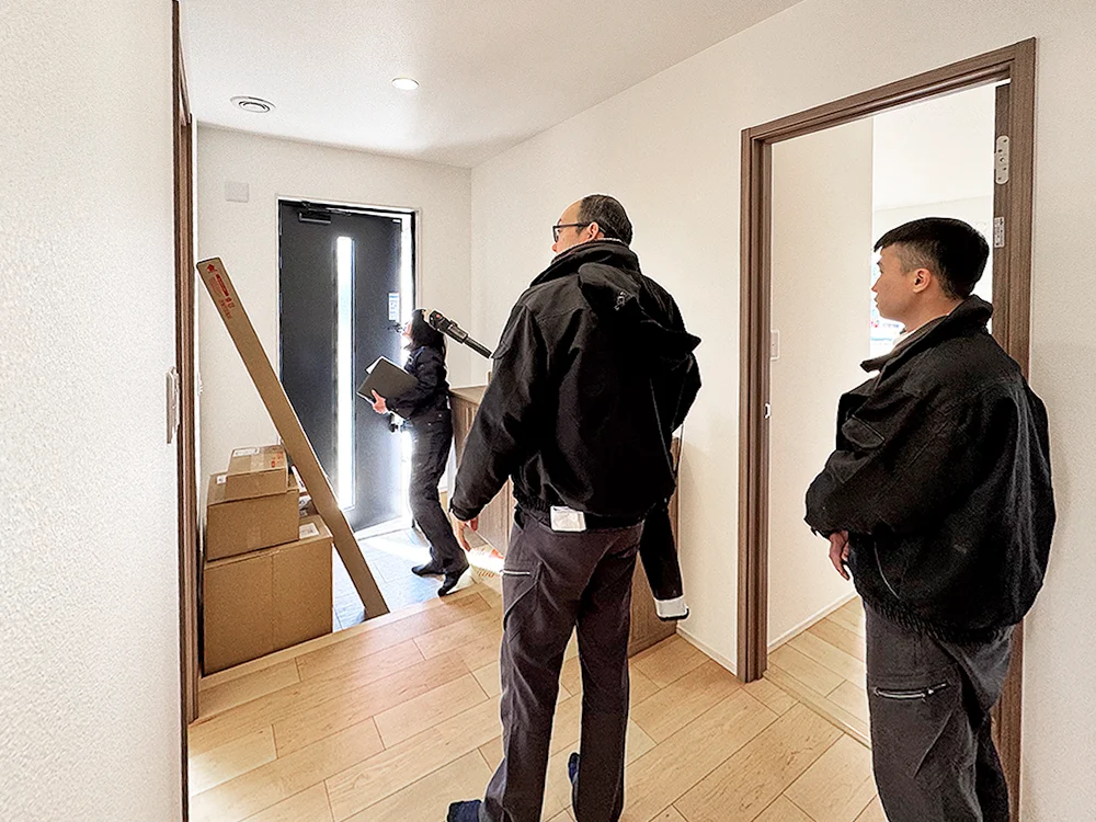 建物竣工検査の様子