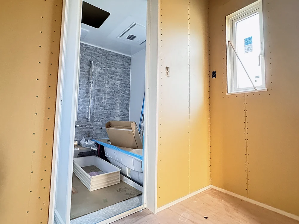 内部造作工事の様子