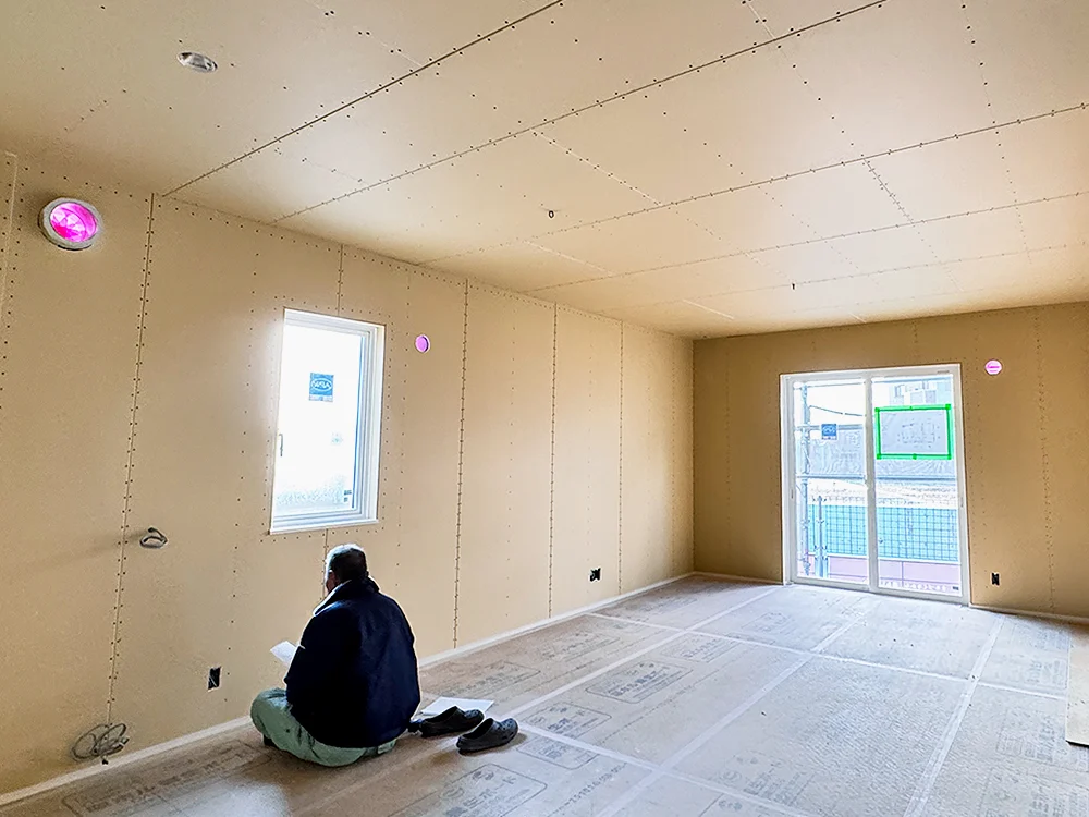 内部造作工事の様子