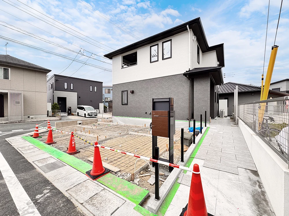 大野城市「やさしく巡る 無駄のない家」建築現場