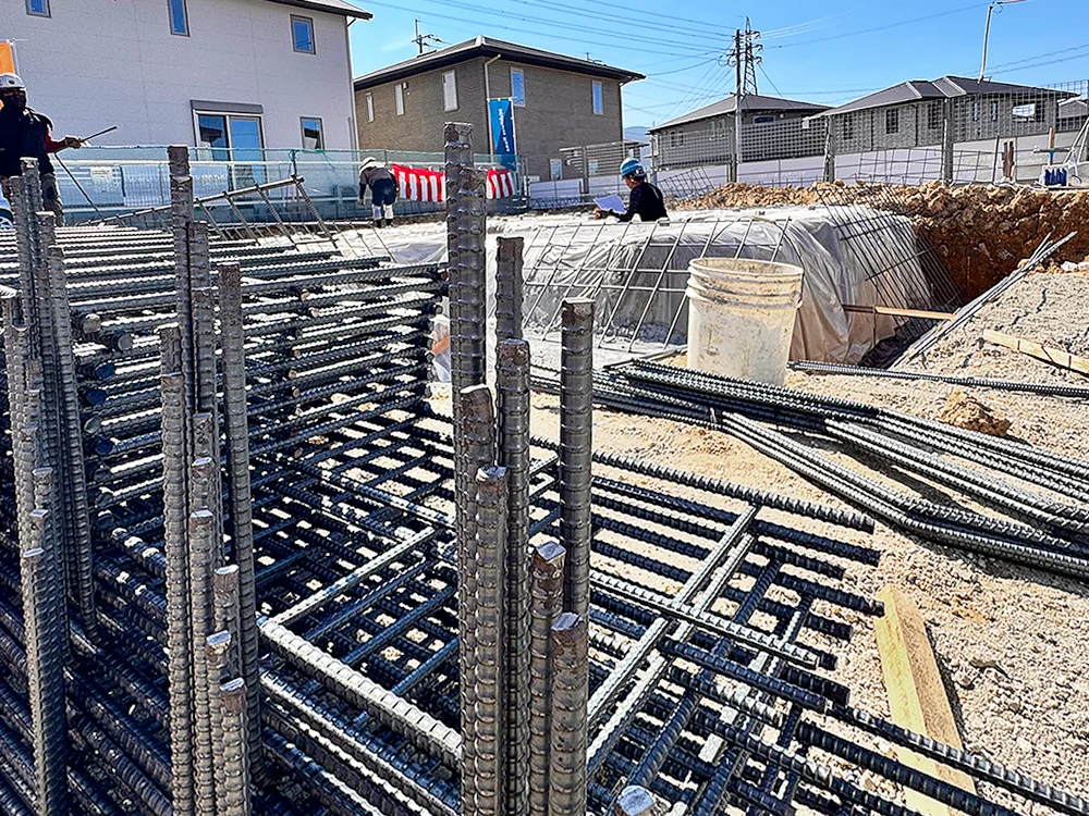 基礎工事②／配筋工事