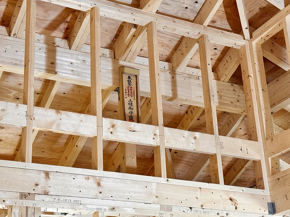 内部造作工事の様子