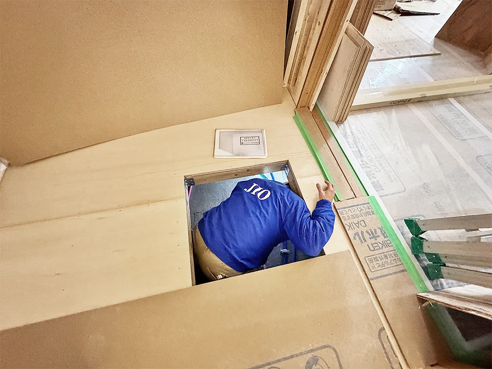 断熱材の接合部分の検査