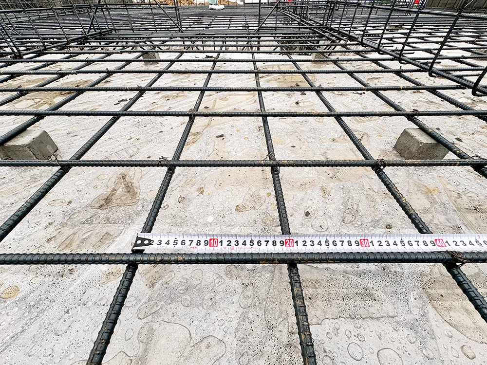 ＪＩＯ基礎配筋検査の様子