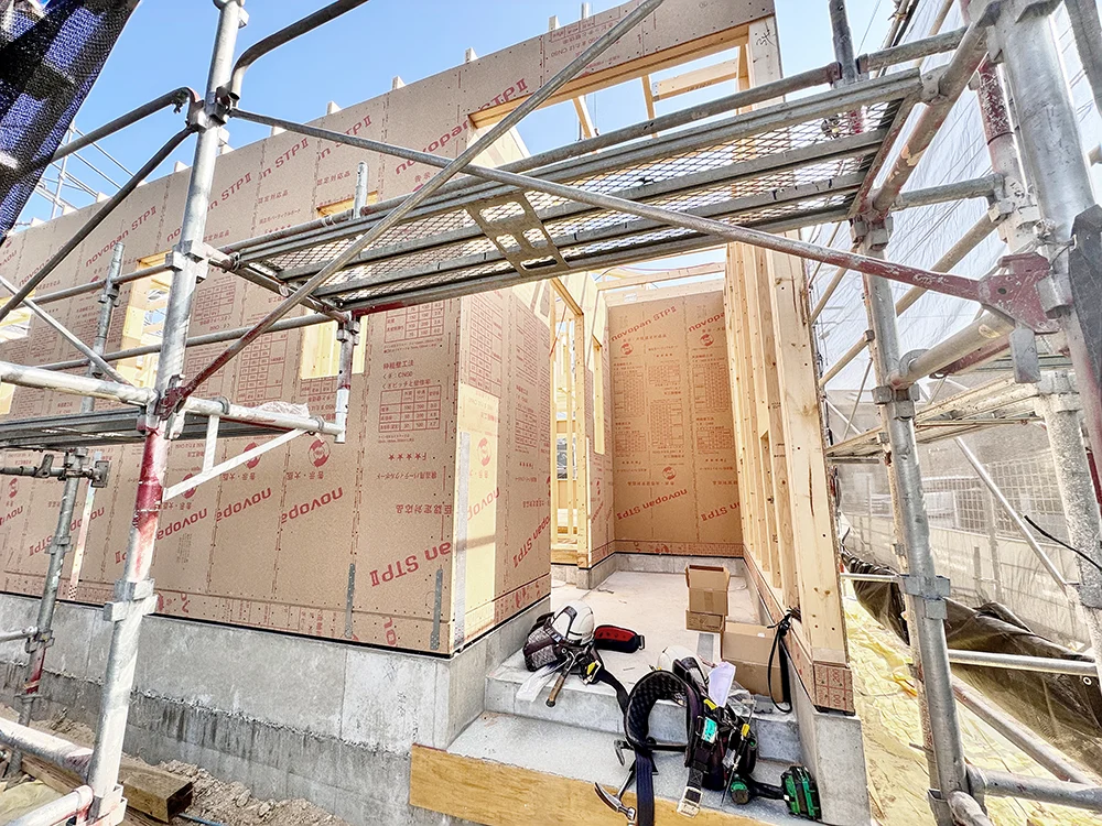 建方工事／上棟の様子