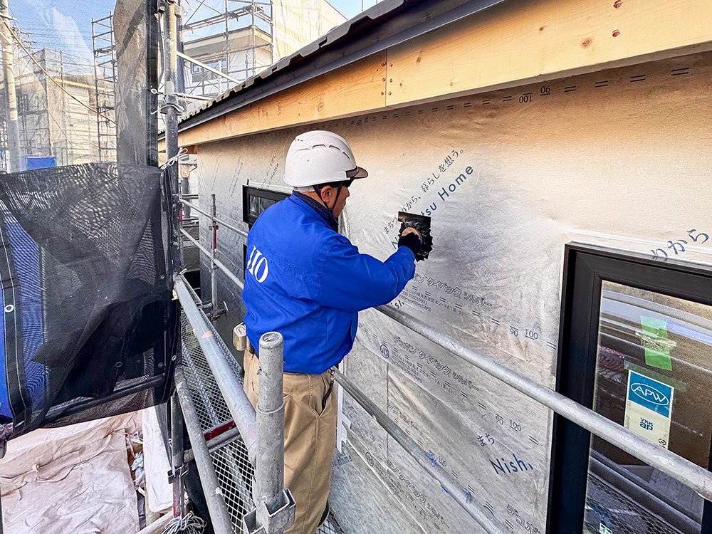 ＪＩＯ防水下地検査の様子